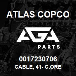 0017230706 Atlas Copco CABLE, 41- C.ORE | AGA Parts