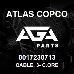0017230713 Atlas Copco CABLE, 3- C.ORE | AGA Parts