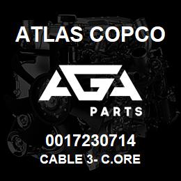 0017230714 Atlas Copco CABLE 3- C.ORE | AGA Parts