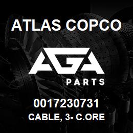 0017230731 Atlas Copco CABLE, 3- C.ORE | AGA Parts