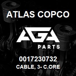 0017230732 Atlas Copco CABLE, 3- C.ORE | AGA Parts