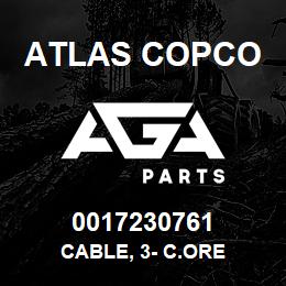 0017230761 Atlas Copco CABLE, 3- C.ORE | AGA Parts