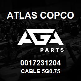 0017231204 Atlas Copco CABLE 5G0.75 | AGA Parts