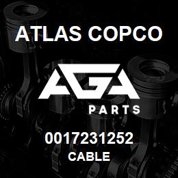 0017231252 Atlas Copco CABLE | AGA Parts