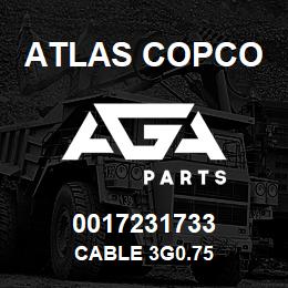 0017231733 Atlas Copco CABLE 3G0.75 | AGA Parts
