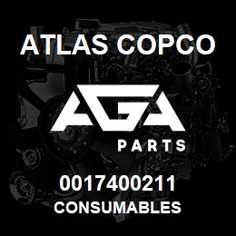 0017400211 Atlas Copco CONSUMABLES | AGA Parts