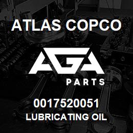 0017520051 Atlas Copco LUBRICATING OIL | AGA Parts