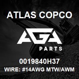 0019840H37 Atlas Copco WIRE: #14AWG MTW/AWM GREEN PV | AGA Parts