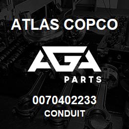 0070402233 Atlas Copco CONDUIT | AGA Parts