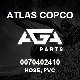 0070402410 Atlas Copco HOSE, PVC | AGA Parts