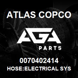 0070402414 Atlas Copco HOSE:ELECTRICAL SYS | AGA Parts