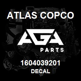 1604039201 Atlas Copco DECAL | AGA Parts