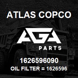 1626596090 Atlas Copco OIL FILTER = 1626596000 | AGA Parts