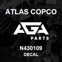 N430109 Atlas Copco DECAL | AGA Parts