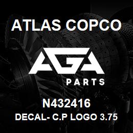 N432416 Atlas Copco DECAL- C.P LOGO 3.75" | AGA Parts