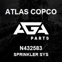 N432583 Atlas Copco SPRINKLER SYS | AGA Parts