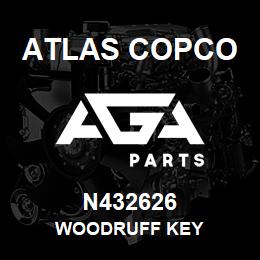 N432626 Atlas Copco WOODRUFF KEY | AGA Parts