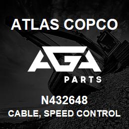 N432648 Atlas Copco CABLE, SPEED CONTROL | AGA Parts