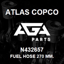 N432657 Atlas Copco FUEL HOSE 270 MM. | AGA Parts