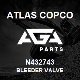 N432743 Atlas Copco BLEEDER VALVE | AGA Parts