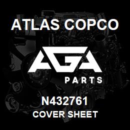 N432761 Atlas Copco COVER SHEET | AGA Parts