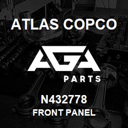 N432778 Atlas Copco FRONT PANEL | AGA Parts