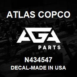 N434547 Atlas Copco DECAL-MADE IN USA | AGA Parts