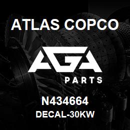 N434664 Atlas Copco DECAL-30KW | AGA Parts