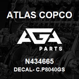 N434665 Atlas Copco DECAL- C.P8040GS | AGA Parts