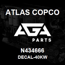 N434666 Atlas Copco DECAL-40KW | AGA Parts