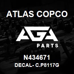 N434671 Atlas Copco DECAL- C.P8117G | AGA Parts