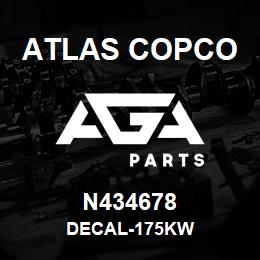 N434678 Atlas Copco DECAL-175KW | AGA Parts