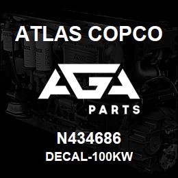 N434686 Atlas Copco DECAL-100KW | AGA Parts