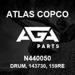 N440050 Atlas Copco DRUM, 143730, 159RE | AGA Parts