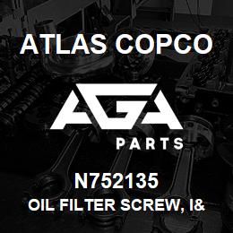 N752135 Atlas Copco OIL FILTER SCREW, I&E 752135 | AGA Parts