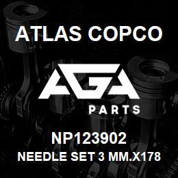 NP123902 Atlas Copco NEEDLE SET 3 MM.X178M | AGA Parts