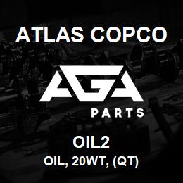 OIL2 Atlas Copco OIL, 20WT, (QT) | AGA Parts