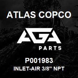 P001983 Atlas Copco INLET-AIR 3/8" NPT | AGA Parts