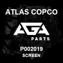 P002019 Atlas Copco SCREEN | AGA Parts