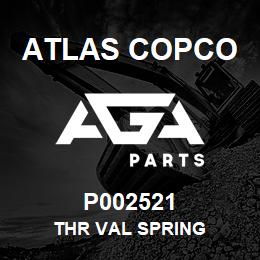 P002521 Atlas Copco THR VAL SPRING | AGA Parts