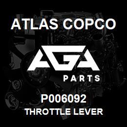 P006092 Atlas Copco THROTTLE LEVER | AGA Parts