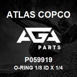 P059919 Atlas Copco O-RING 1/8 ID X 1/4 | AGA Parts