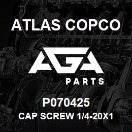 P070425 Atlas Copco CAP SCREW 1/4-20X1 | AGA Parts