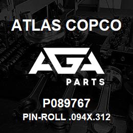 P089767 Atlas Copco PIN-ROLL .094X.312 | AGA Parts