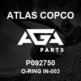 P092750 Atlas Copco O-RING IN-003 | AGA Parts