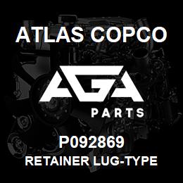 P092869 Atlas Copco RETAINER LUG-TYPE | AGA Parts