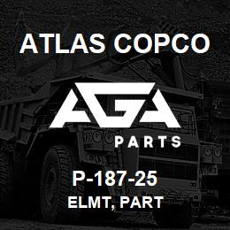 P-187-25 Atlas Copco ELMT, PART | AGA Parts