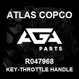 R047968 Atlas Copco KEY-THROTTLE HANDLE | AGA Parts