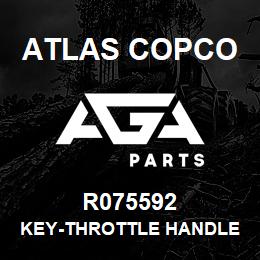 R075592 Atlas Copco KEY-THROTTLE HANDLE | AGA Parts