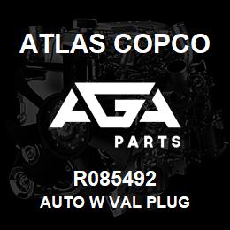 R085492 Atlas Copco AUTO W VAL PLUG | AGA Parts